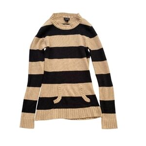 Rue21 Black and Tan Striped Sweater
